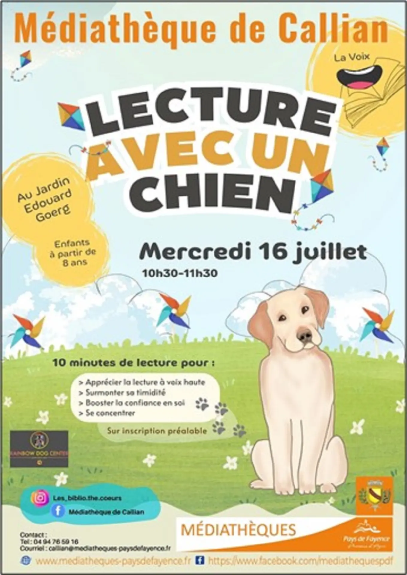 Lecture avec un chien