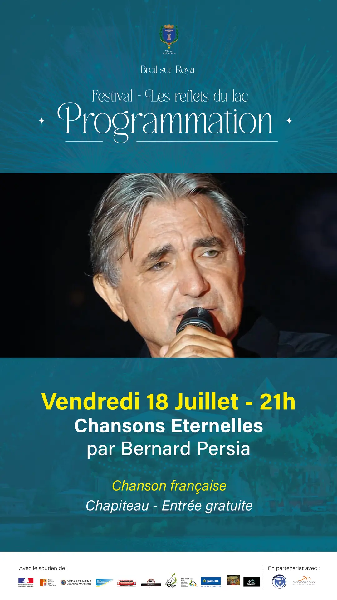 Festival les reflets du lac : B. Persia 20ans de chansons éternelles