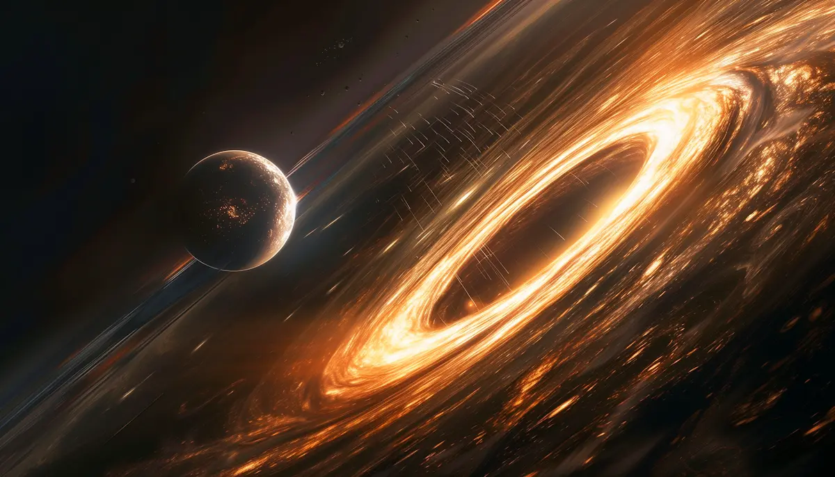 Photo montrant une planète et la constellation