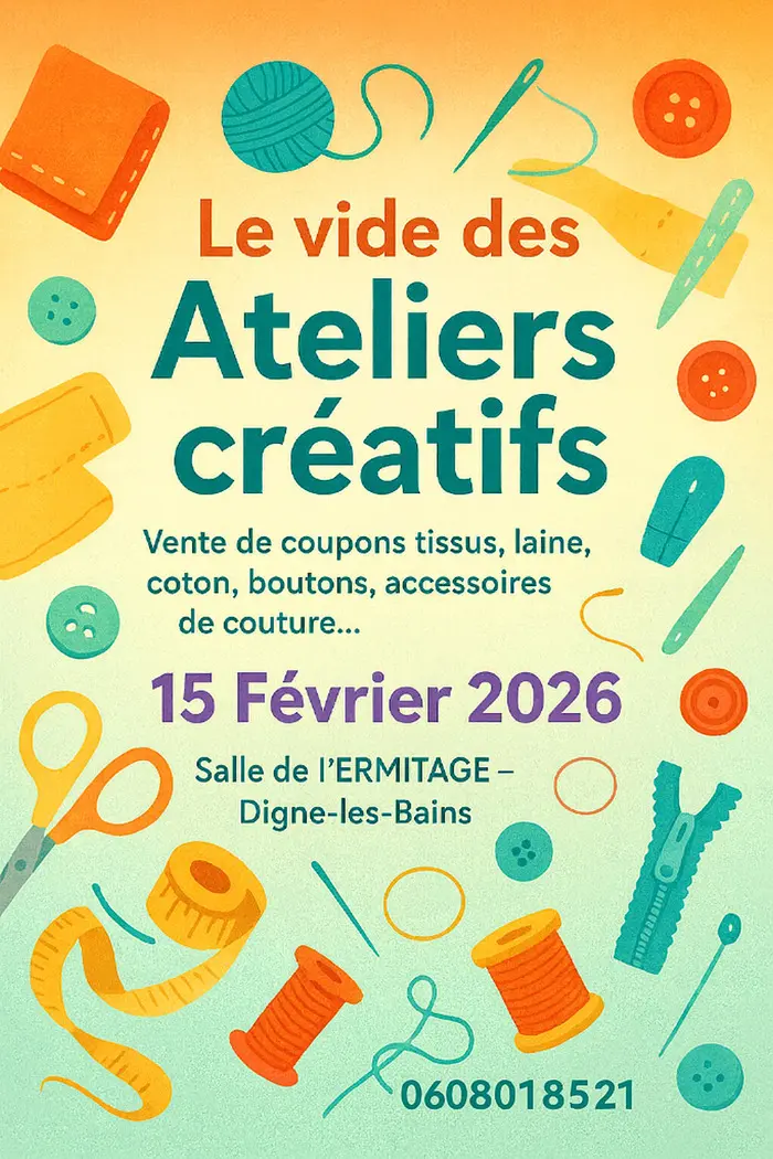 Affiche du vide greniers des loisirs créatifs