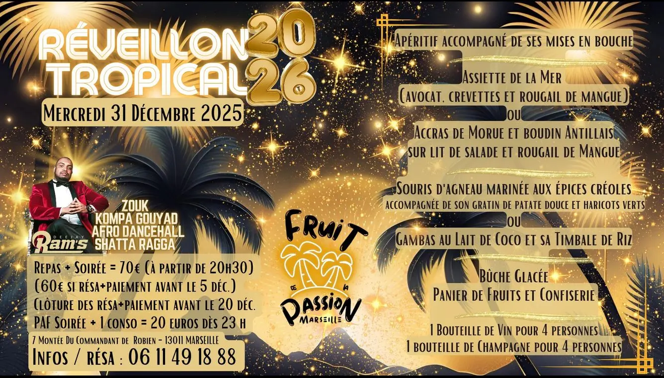 Réveillon tropical au Fruit de la Passion