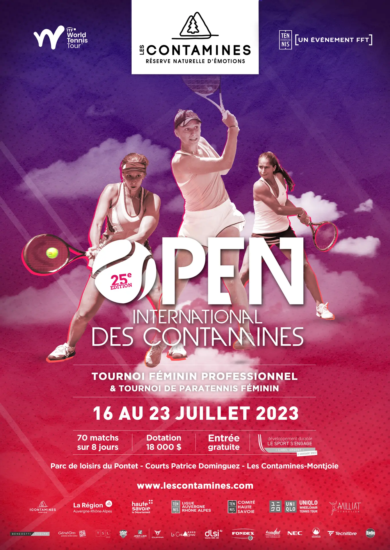 Affiche Open de tennis des Contamines