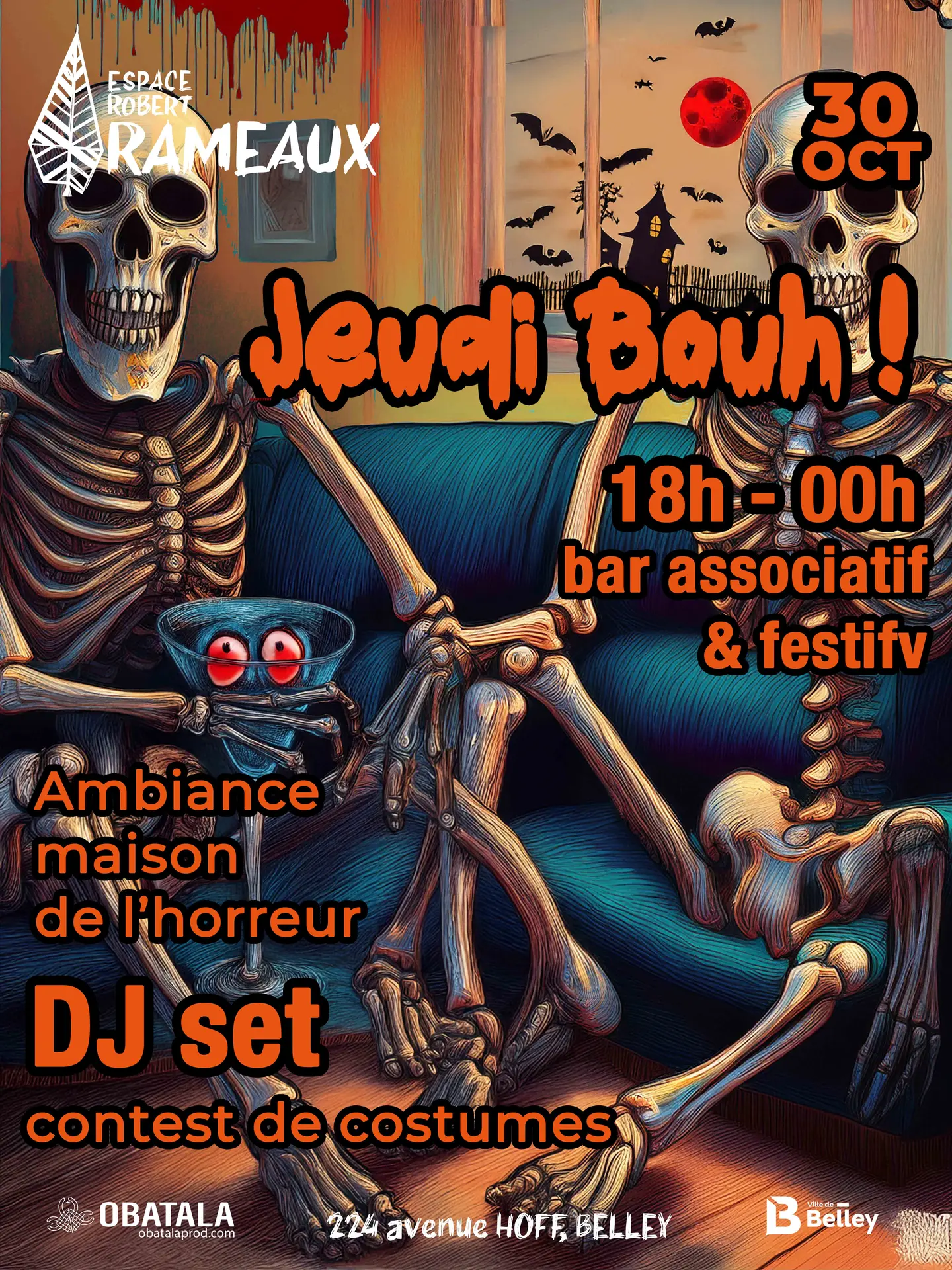 Jeudi Bouh - soirée d'halloween à l'Espace Rameaux