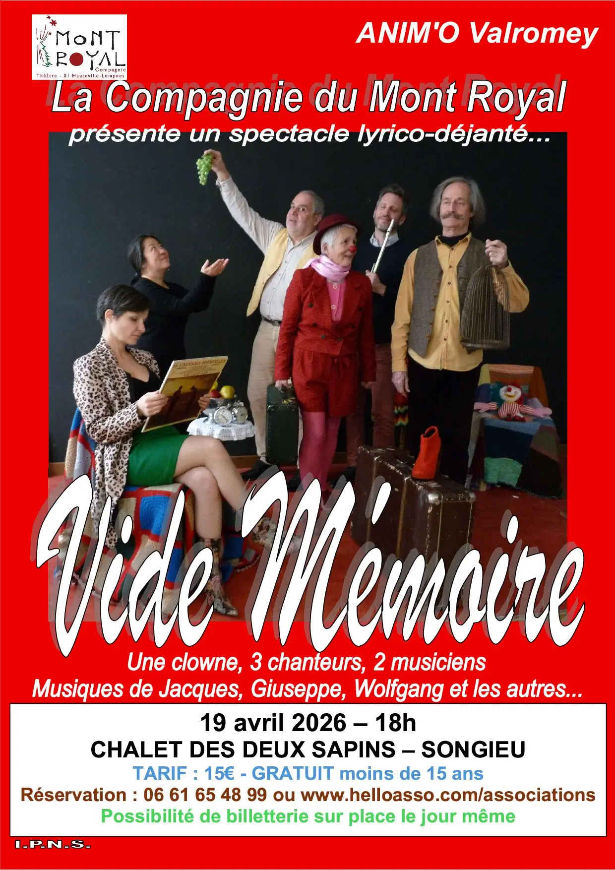 Spectacle lyrico-déjanté  Vide mémoire à Songieu_Haut Valromey
