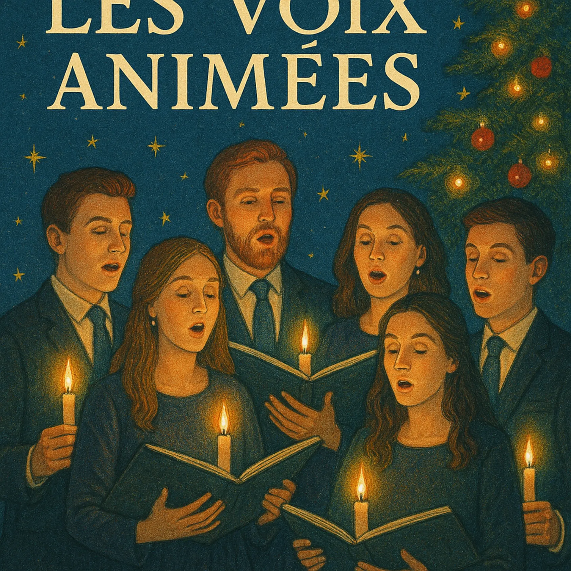 Illustration fictive d'un concert de voix