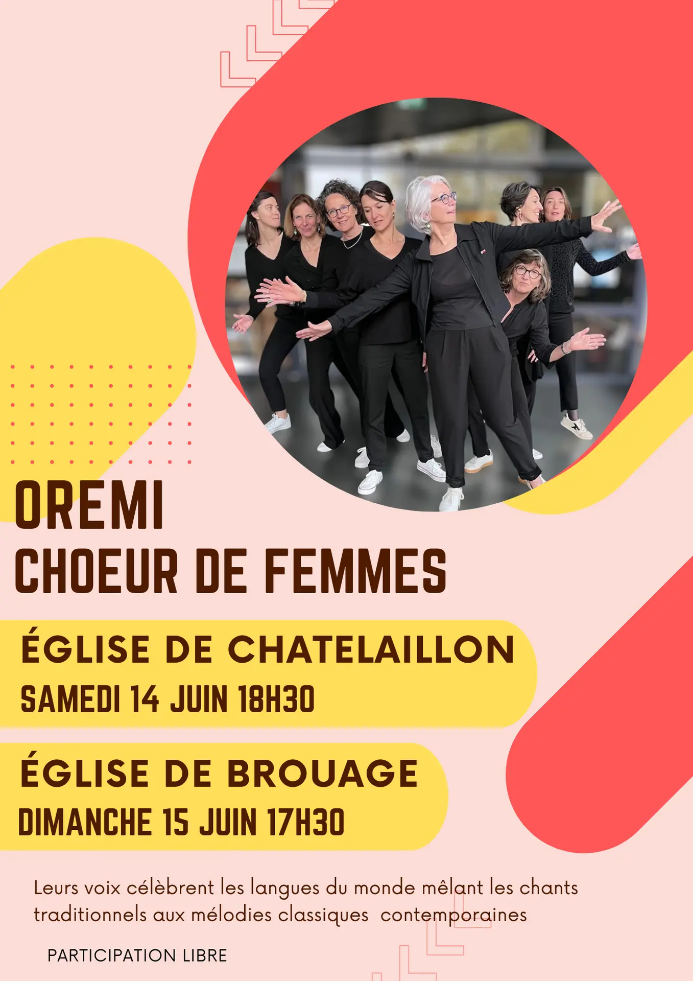 Concert du choeur de femmes de l'association OREMI à l'église de Châtelaillon-Plage