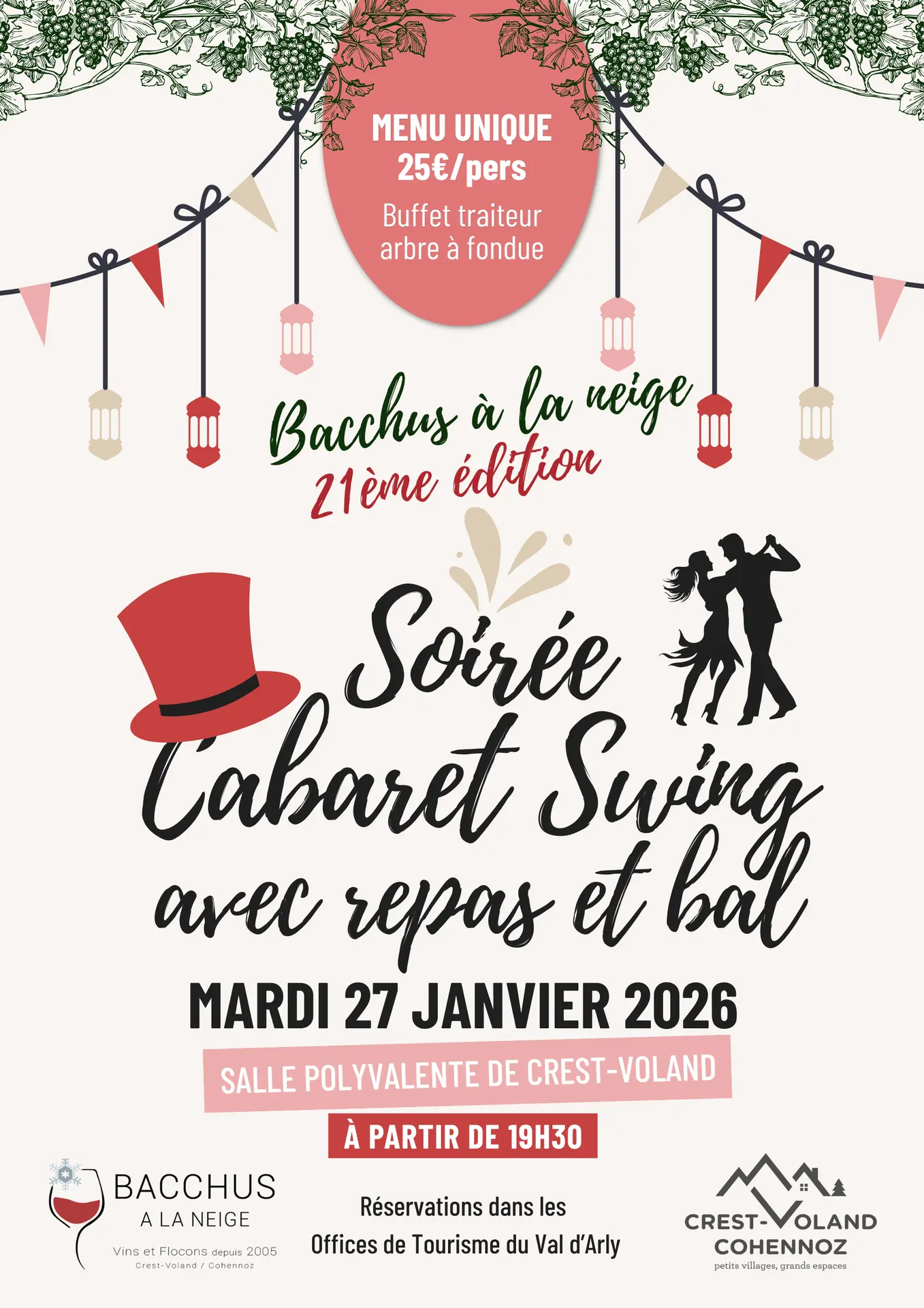 Soirée Cabaret Swing avec repas et bal Bacchus