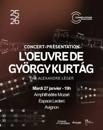 Concert présentation du répertoire de György Kurtág_Avignon