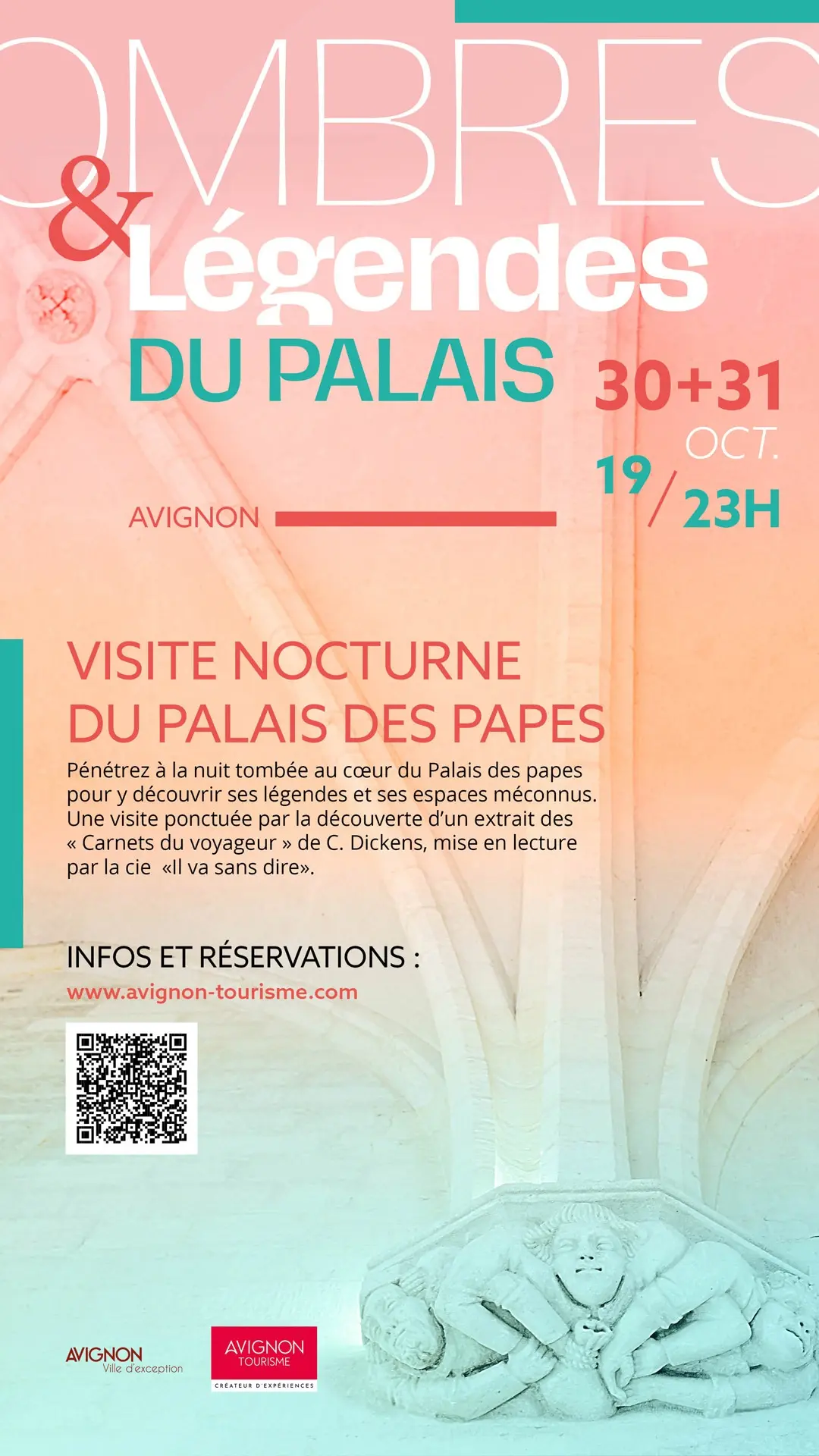 Ombres et Légendes – visite libre nocturne du Palais des Papes_Avignon