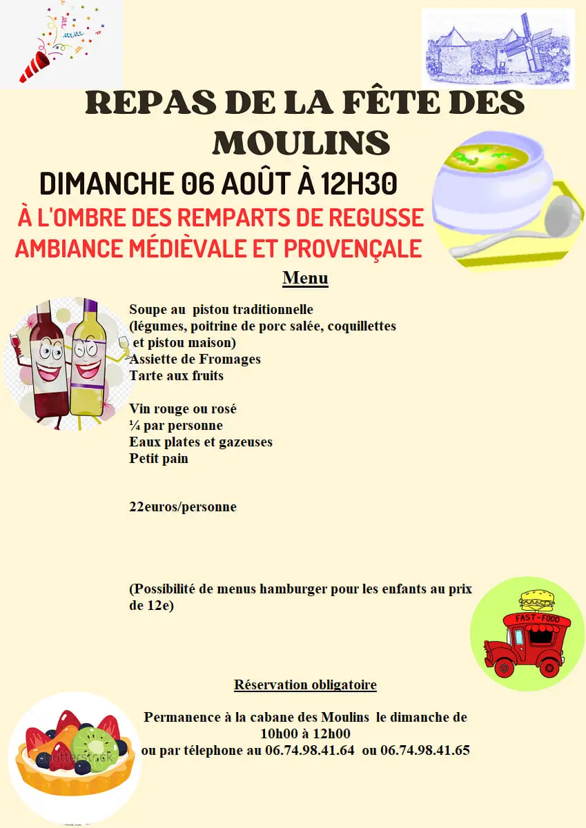 Repas Fête des Moulins le dimanche