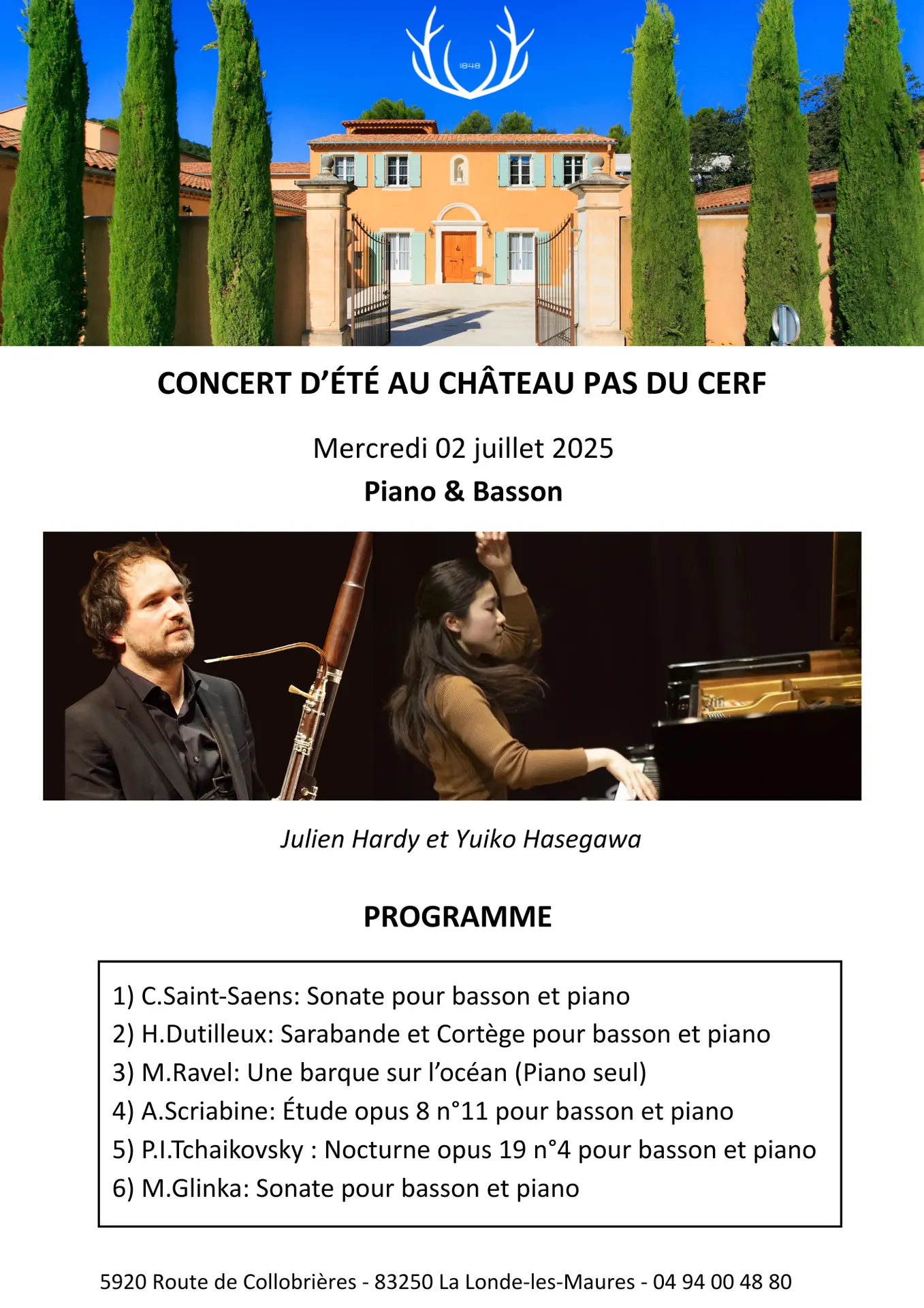 Concerts d'été au milieu des vignes au Château Pas du Cerf