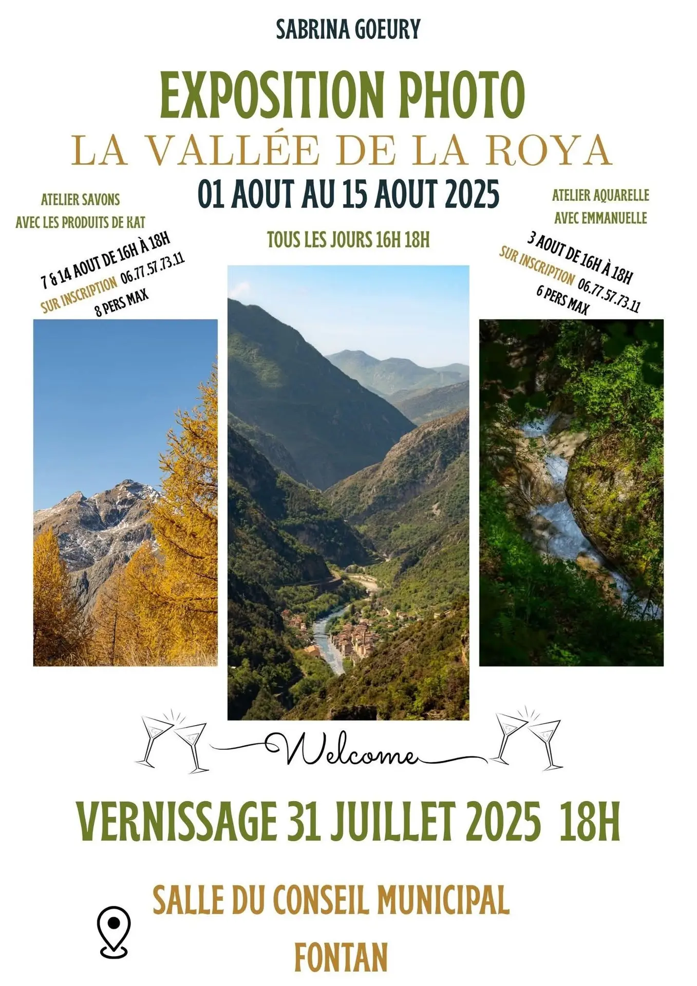 Exposition photo La vallée de la Roya - ateliers savons et aquarelle_Fontan