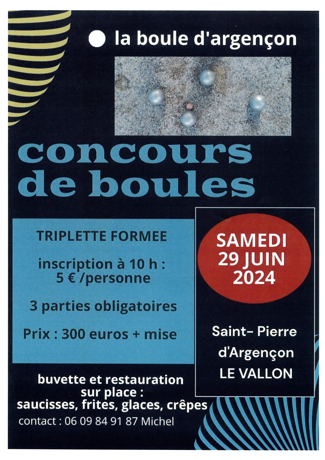 affiche concours de boules