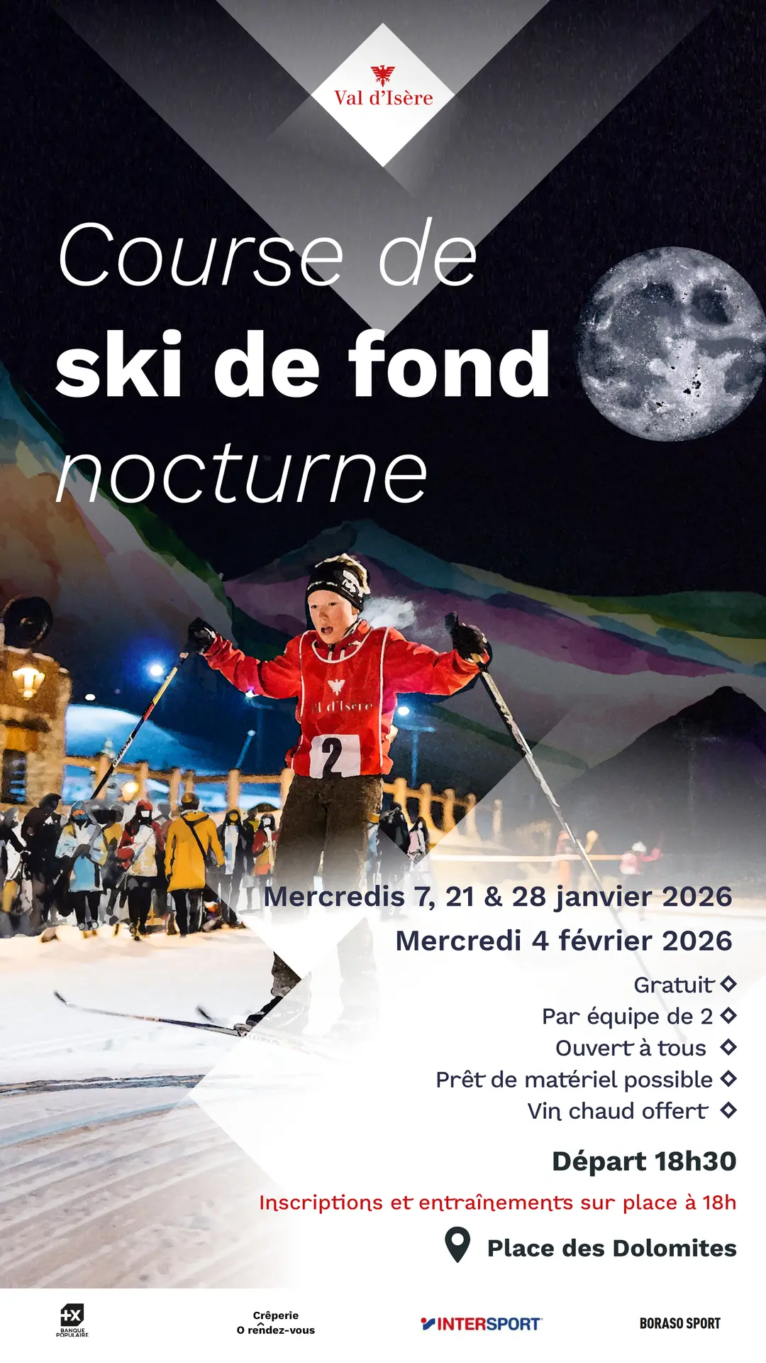 Course de ski de fond Val d'Isère