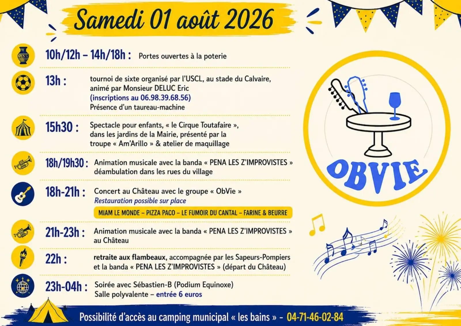 Programme du samedi