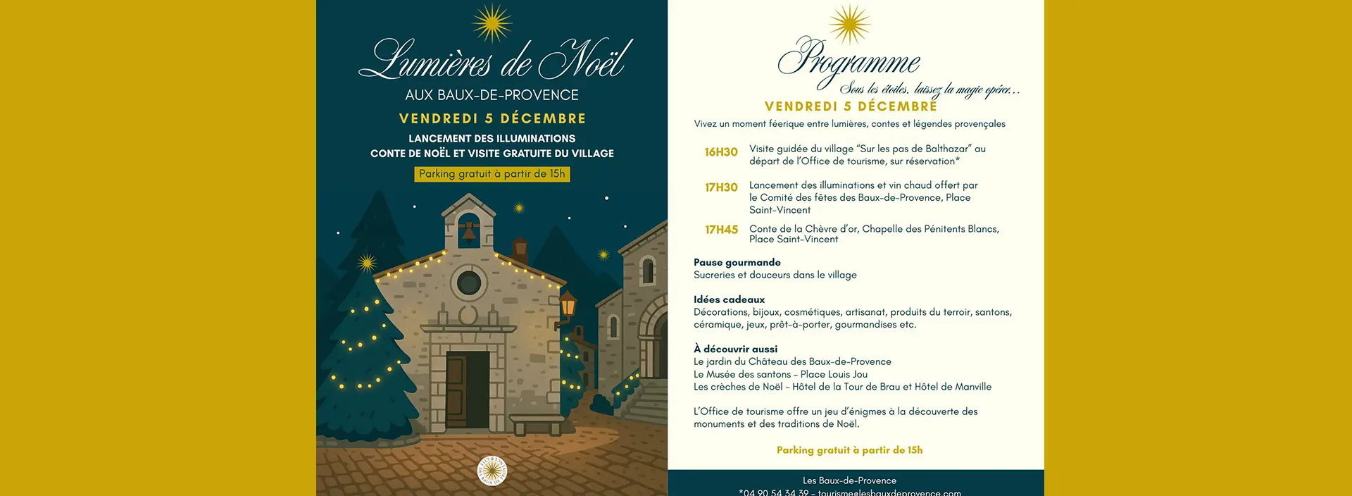 Programme des illuminations aux Baux de Provence