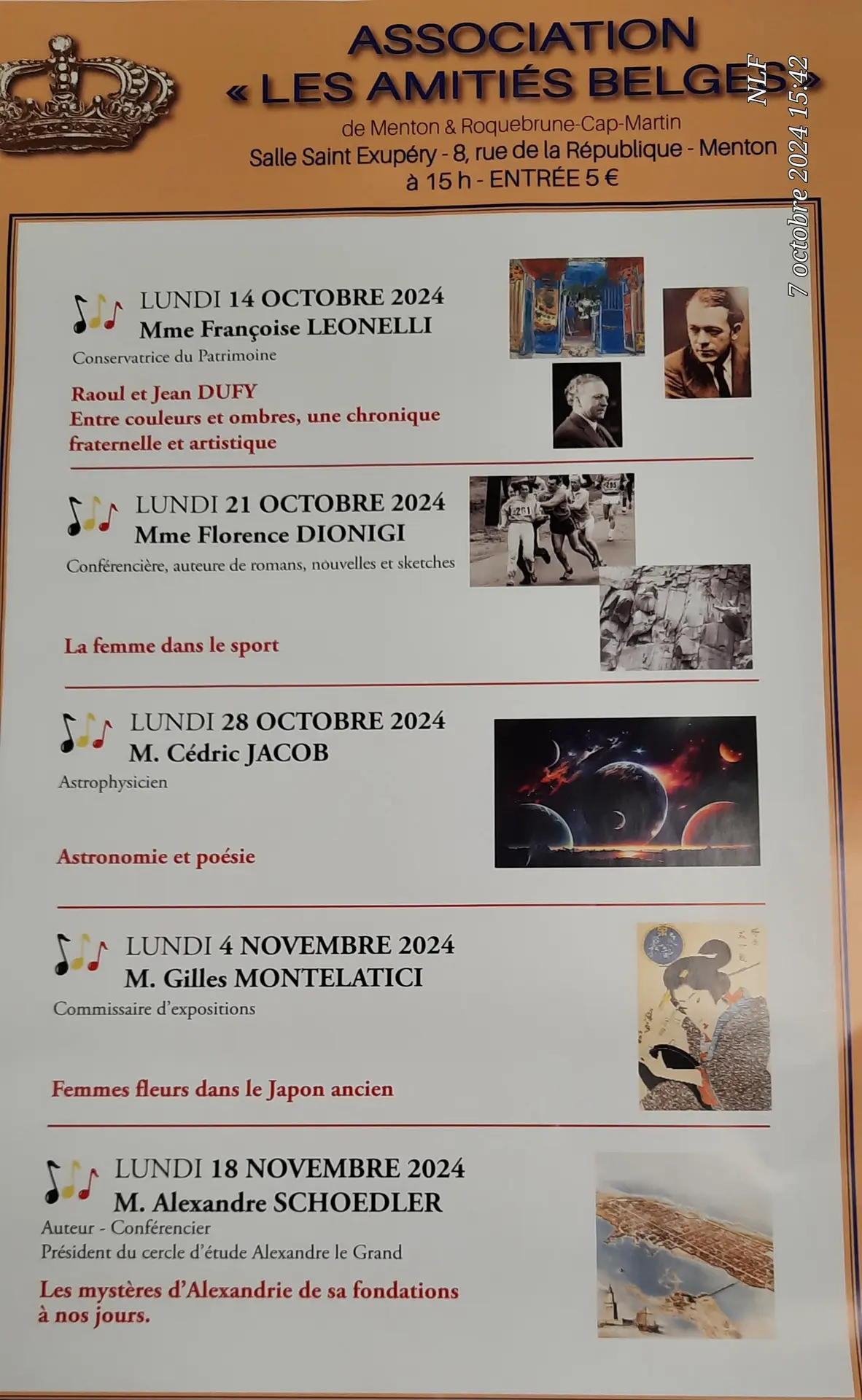 Programme d'octobre