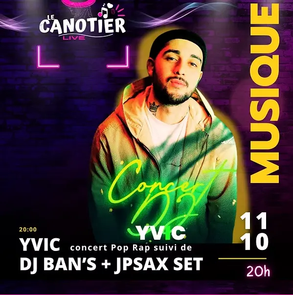 Yvic en concert (pop rap) + DJ Saxo Set -