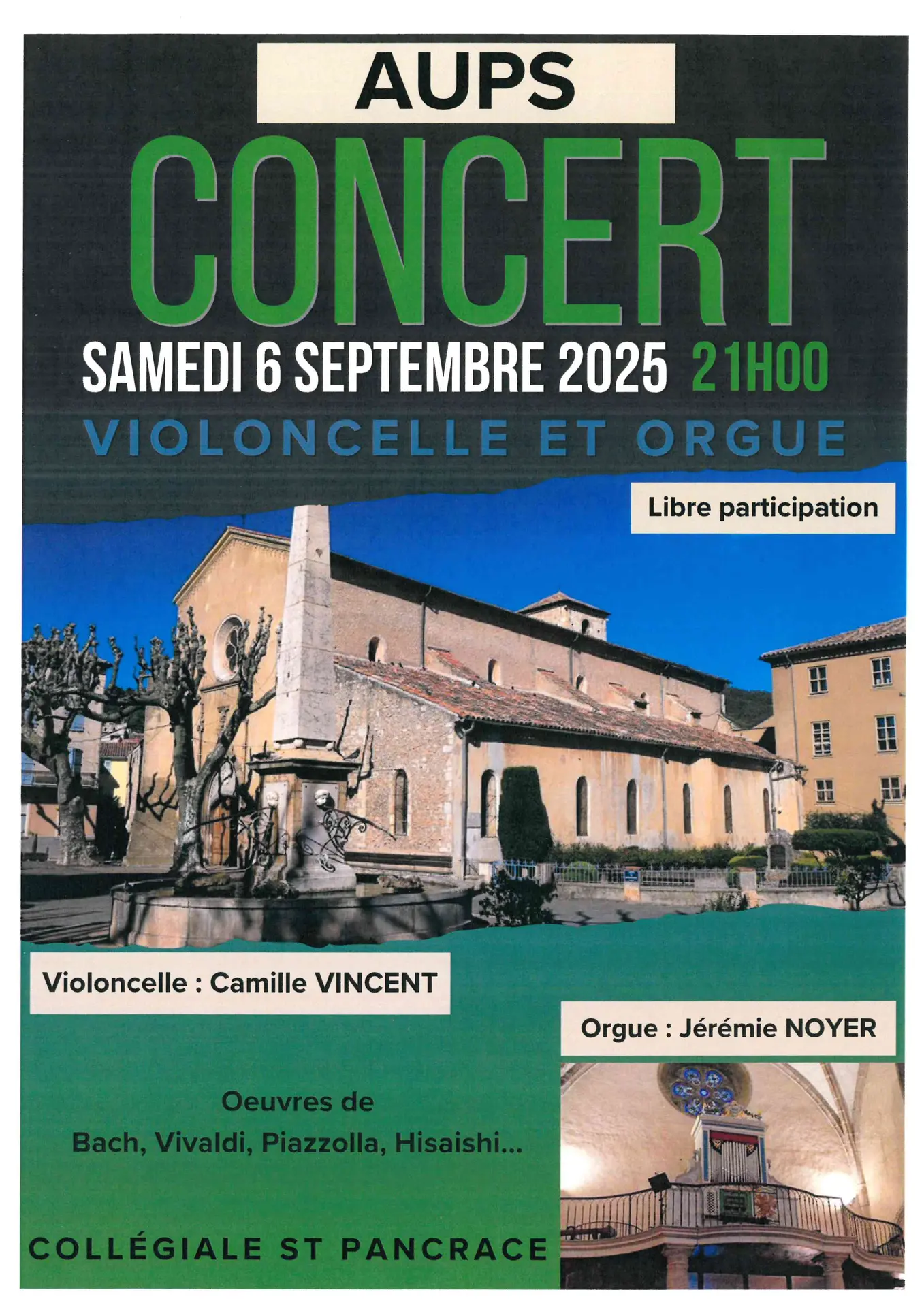 Concert  violoncelle et orgue