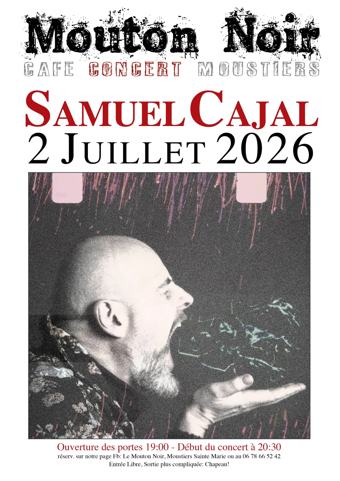 Samuel Cajal en concert au Mouton Noir_Moustiers-Sainte-Marie