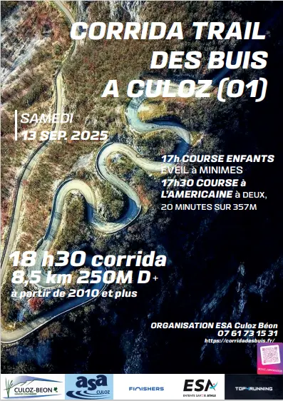 Course pédestre : Corrida trail des Buis de Culoz_Culoz-Béon