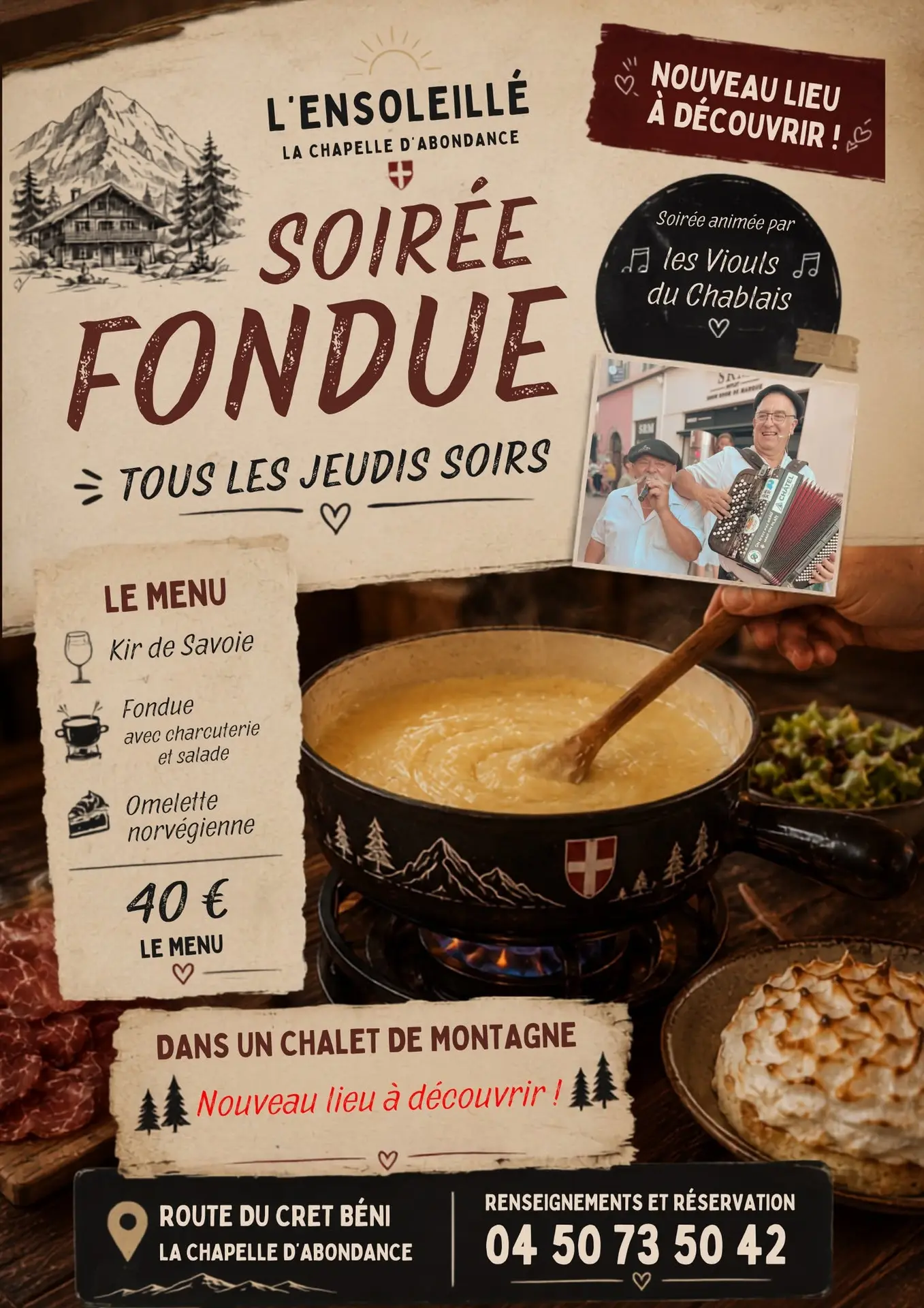 Soirée fondue au chalet des Bersets par l'Ensoleillé_La Chapelle-d'Abondance
