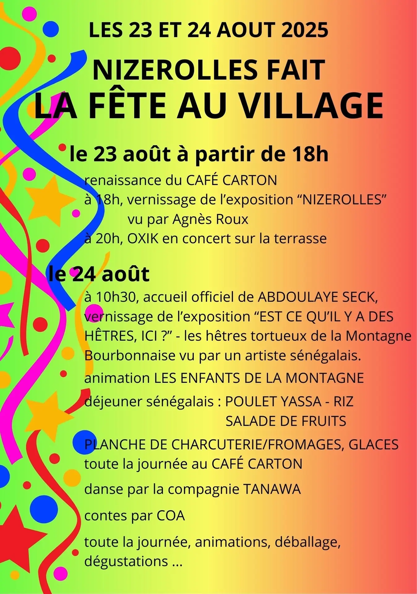 programme fête