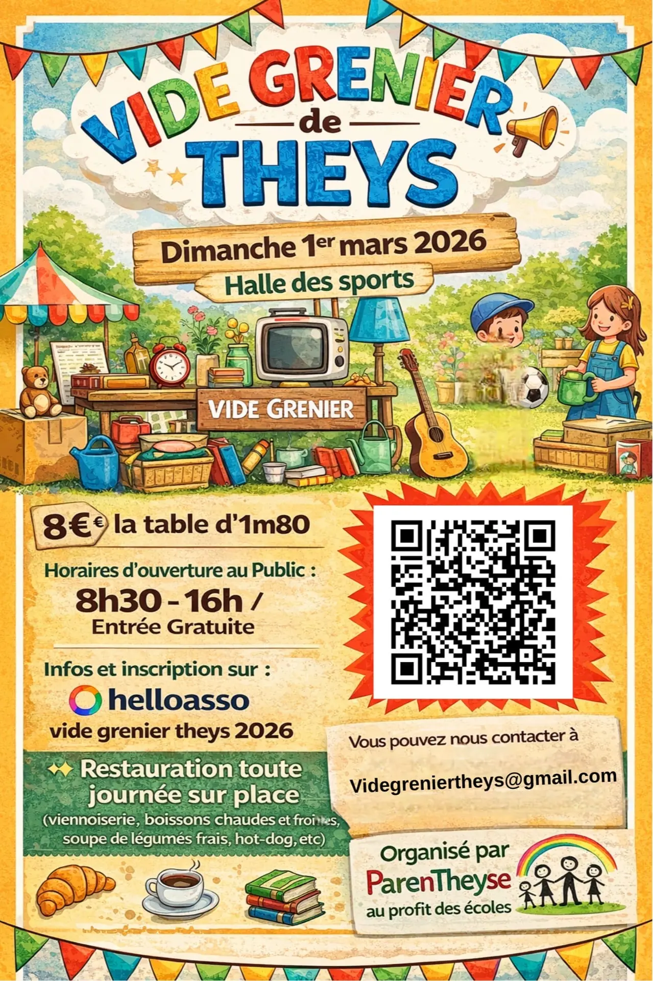 Affiche du vide grenier de Theys