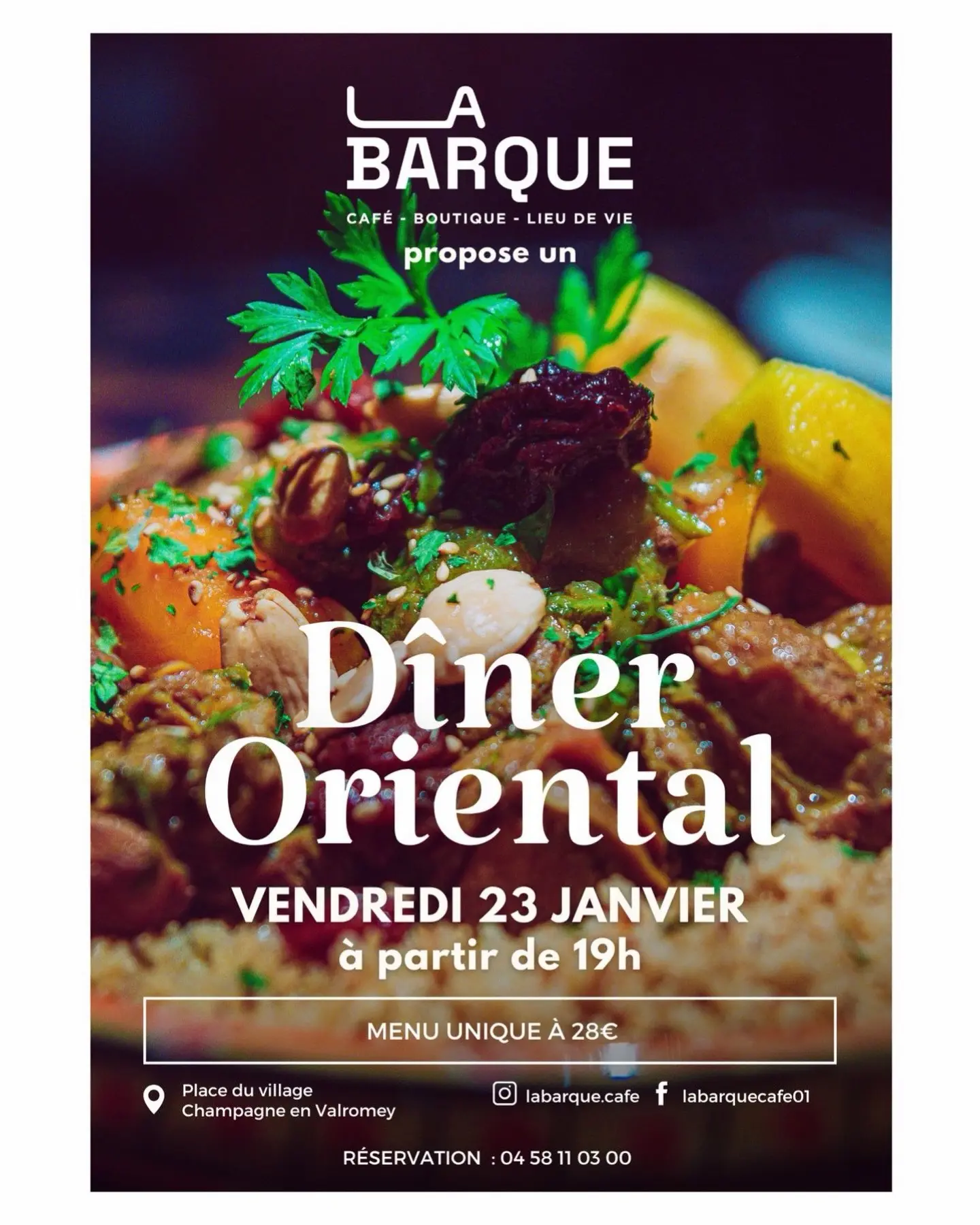 Diner oriental à la Barque_Champagne-en-Valromey