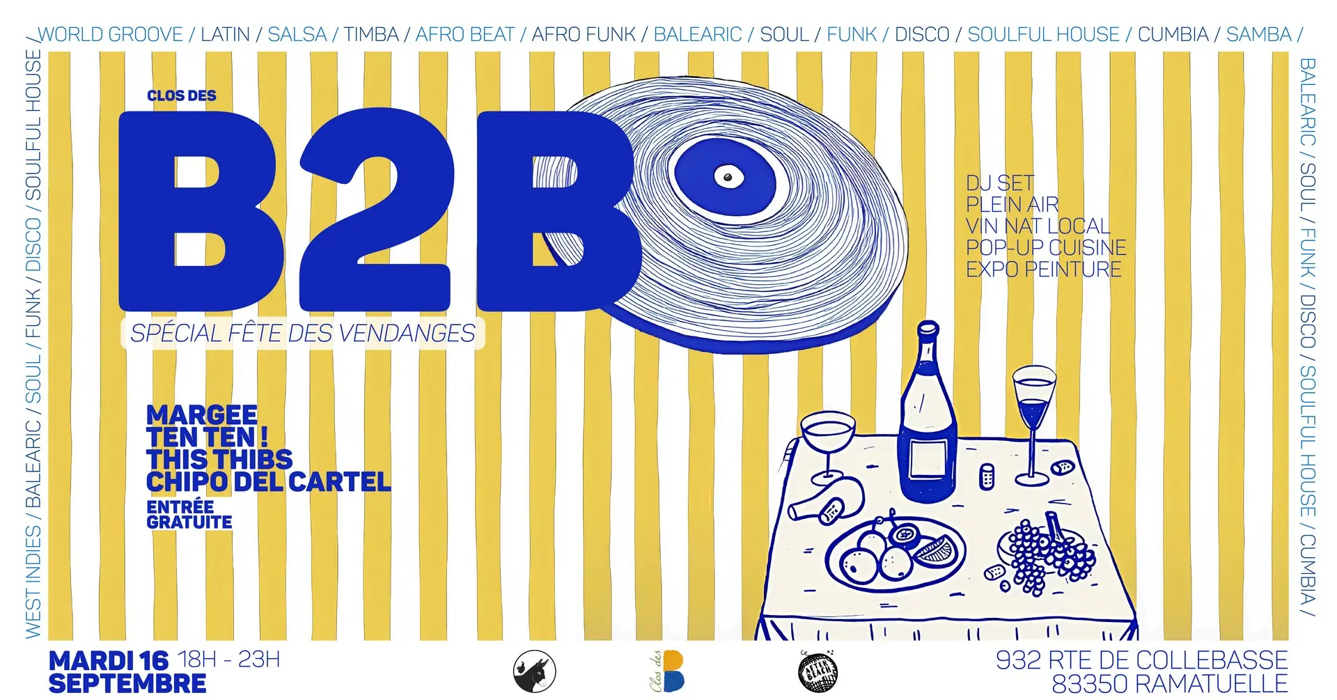 B2B spécial fête des vendanges au Clos des B