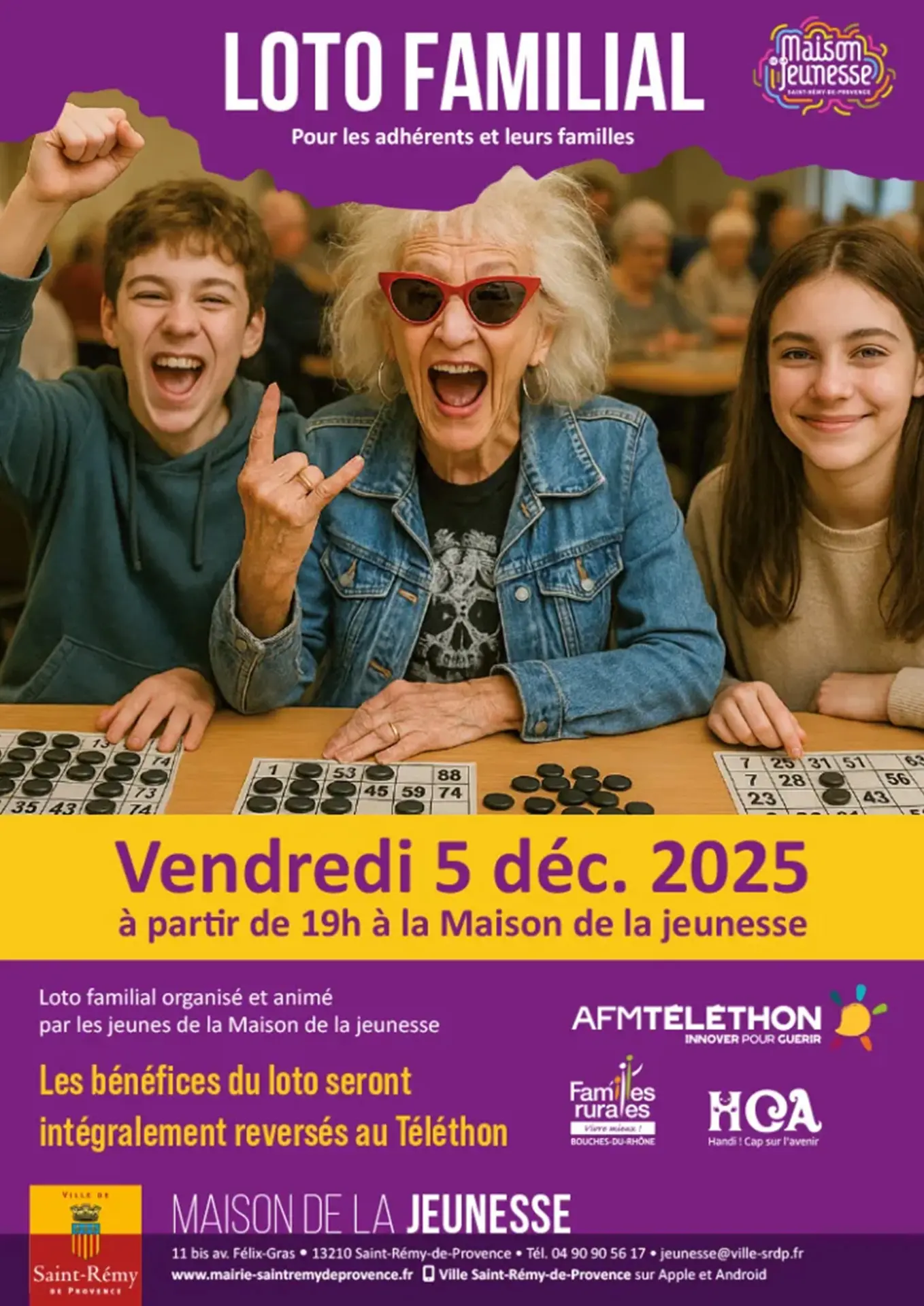 Annonce loto familial Telethon
