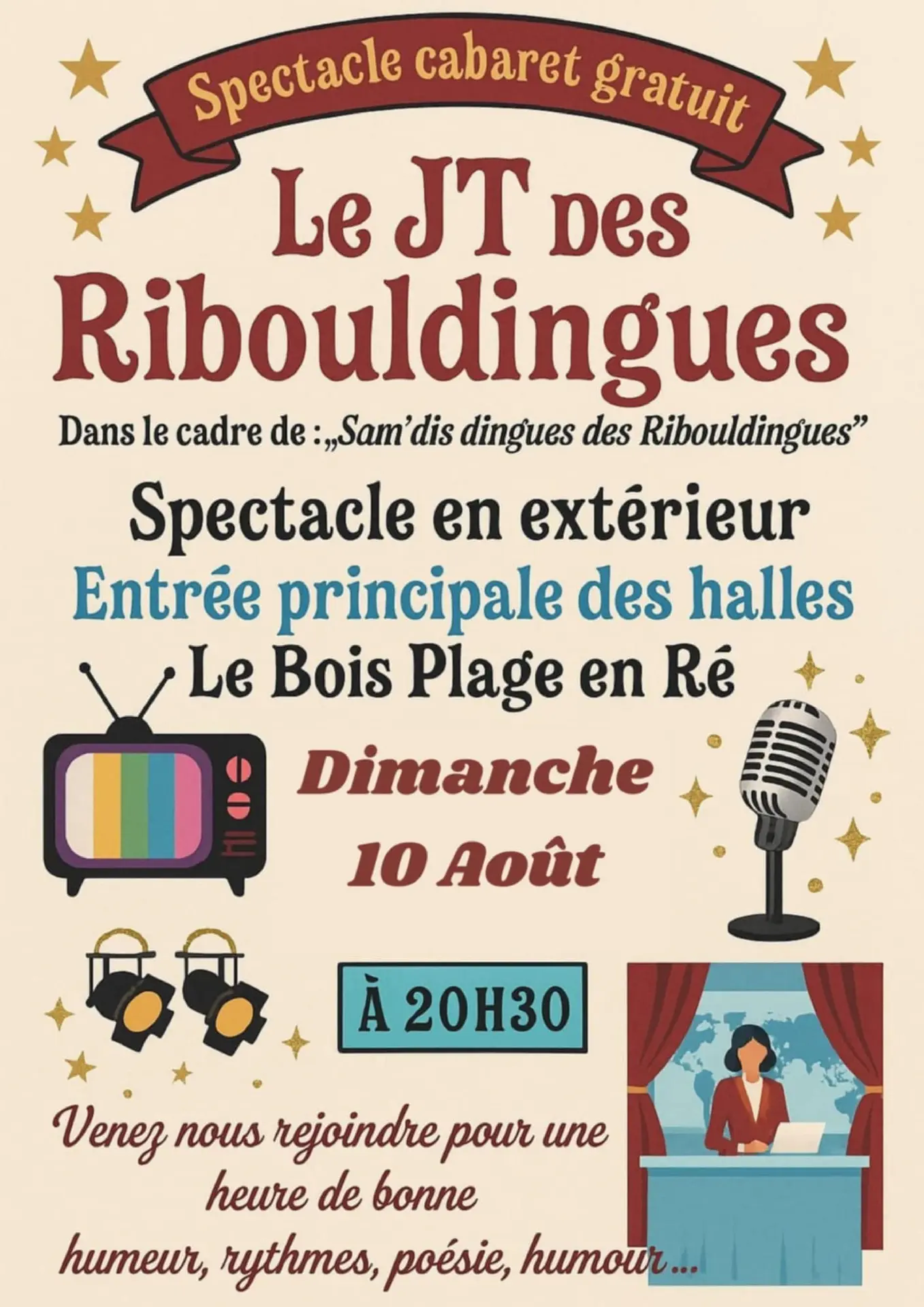 Spectacle Le JT des Ribouldingues par les Ribouldingues_Le Bois-Plage-en-Ré
