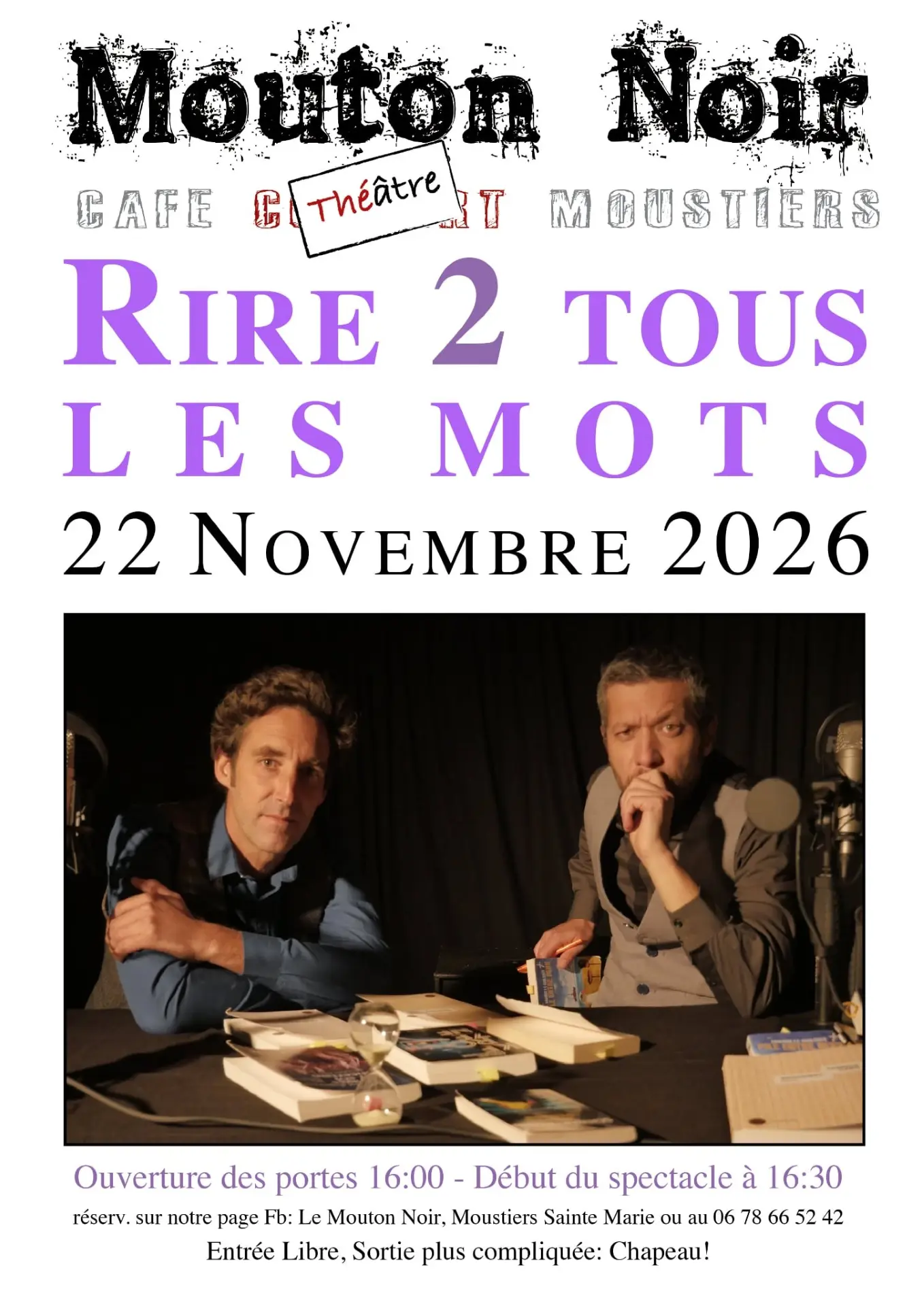 Théâtre Rire 2 tous les Mots au Mouton Noir_Moustiers-Sainte-Marie