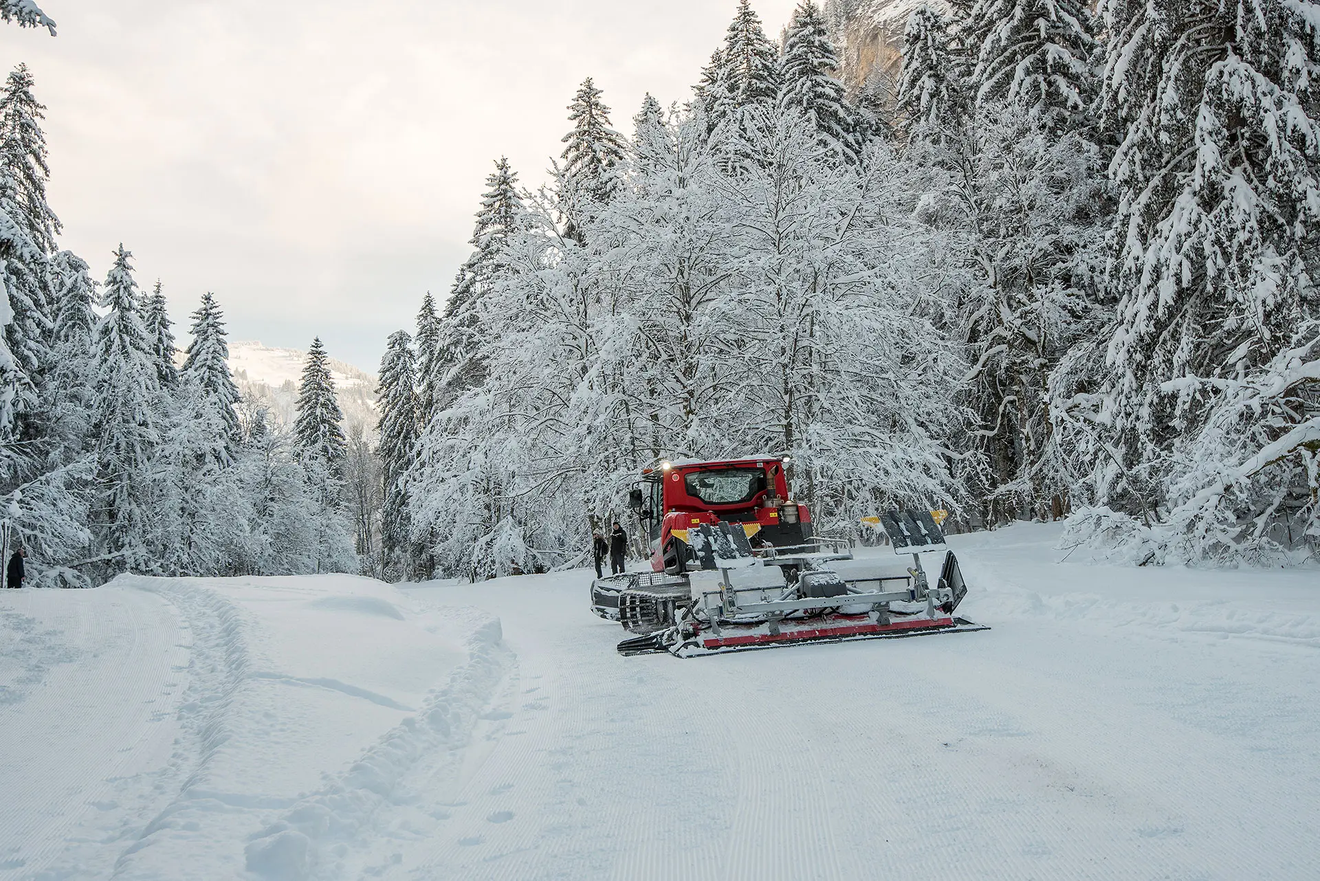 Piste soigneusement dâmée