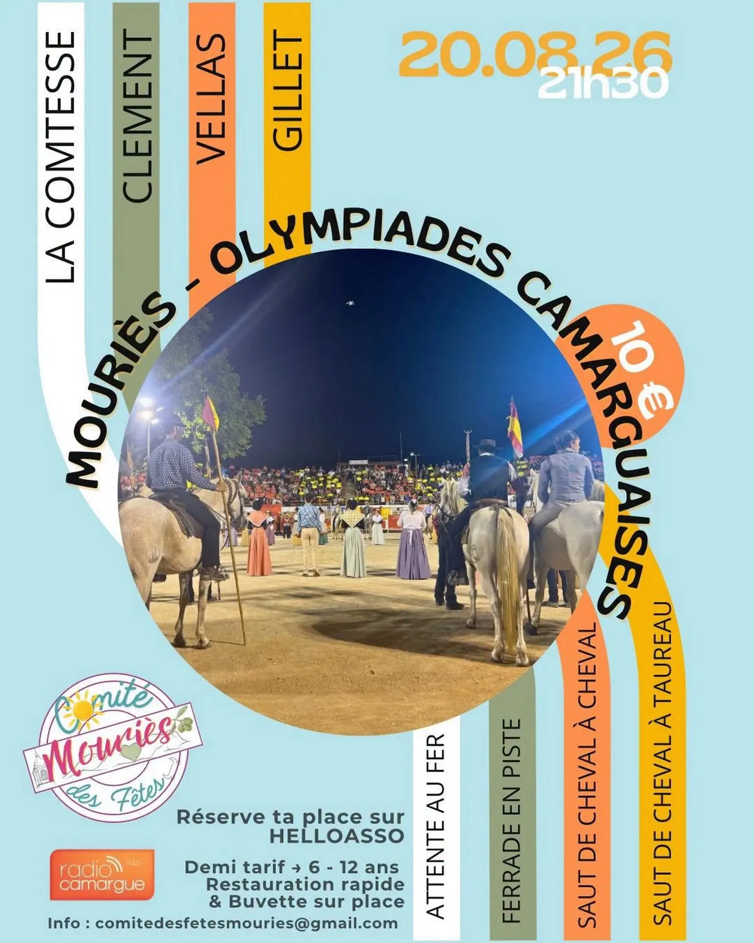 Plakat Saint-Louis Votive Festival 2026 - Camargue Olympics in Mouriès 20.08.26