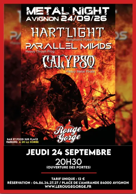 Hartlight / Parallel Minds / Calypso en concert_Avignon
