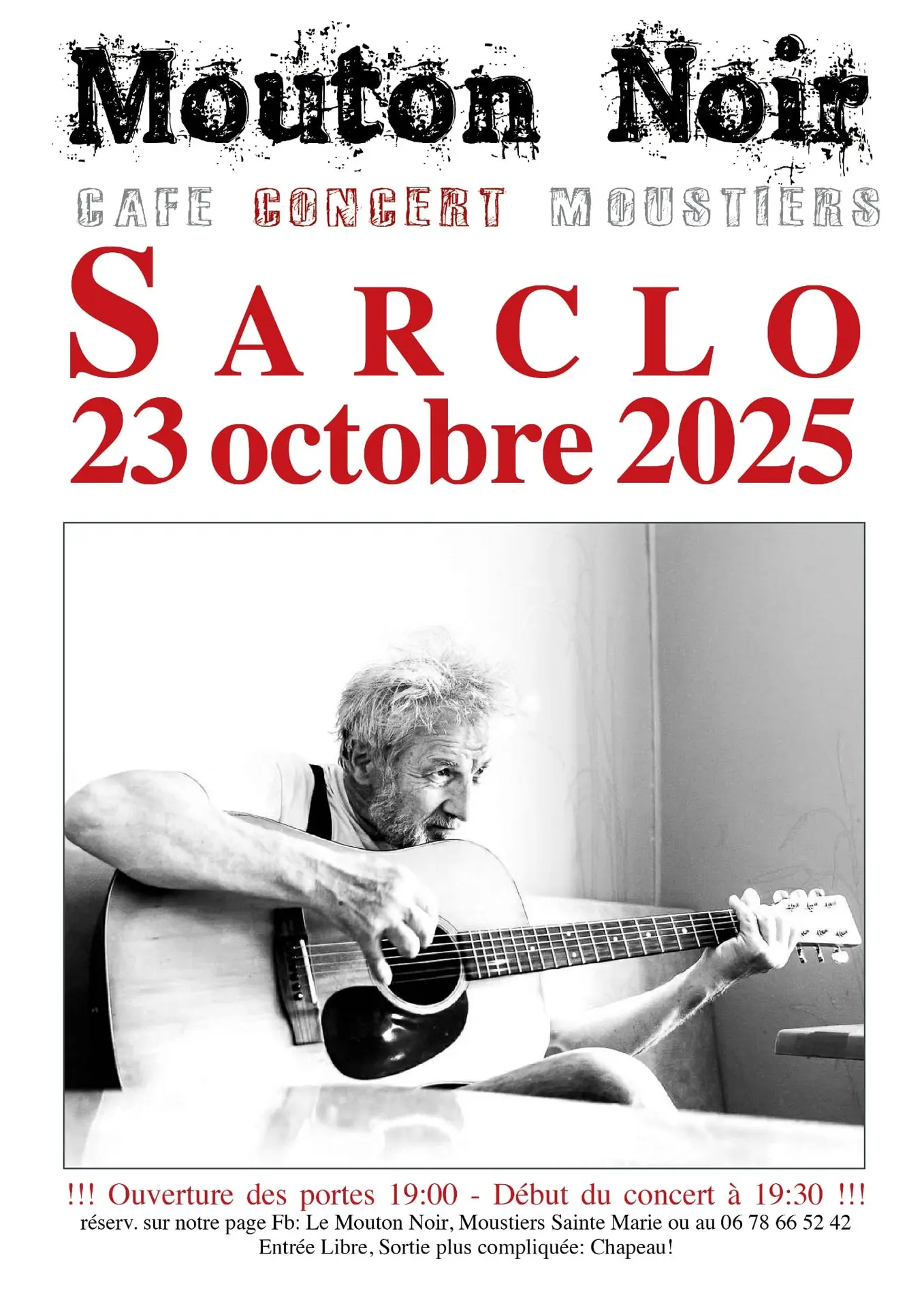 Sarclo en concert au Mouton Noir_Moustiers-Sainte-Marie