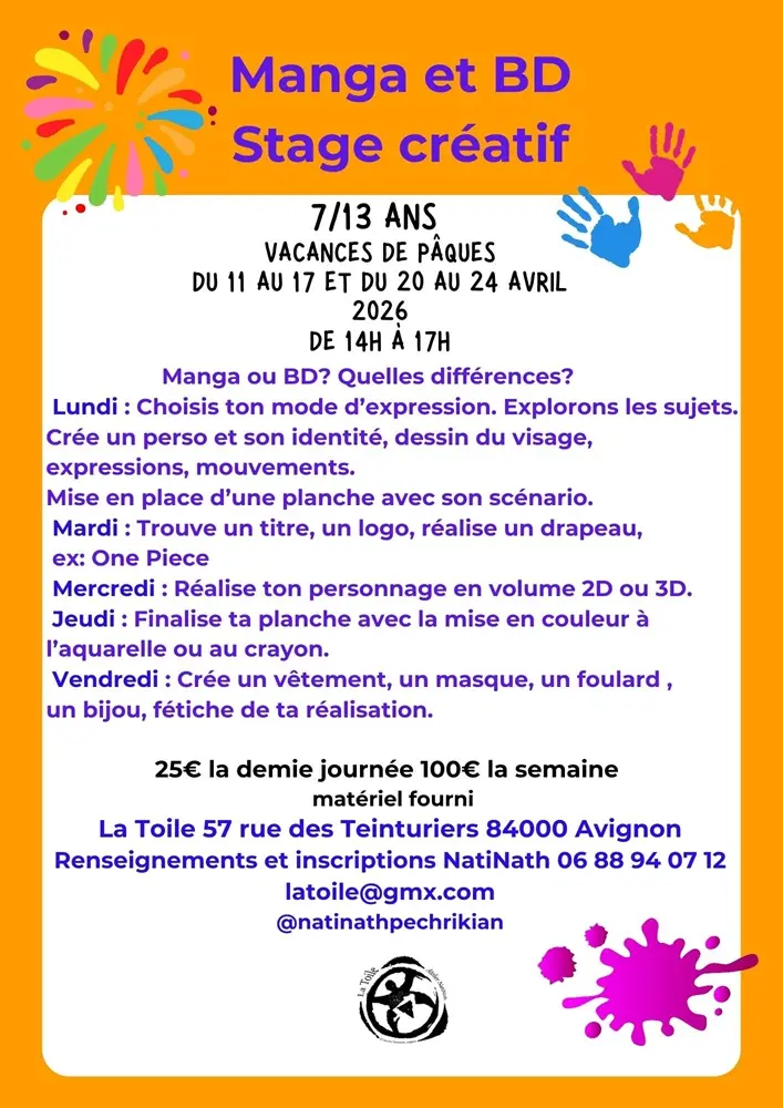 Stage créatif jeune public - Manga et BD_Avignon