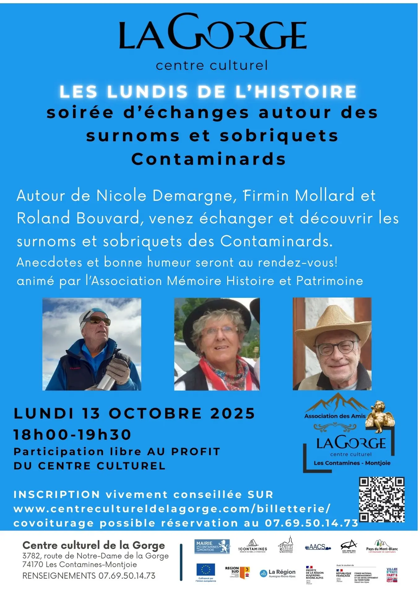 Soirée d'échanges autour des surnoms et sobriquets contaminards au Centre Culturel de la Gorge_Les Contamines-Montjoie