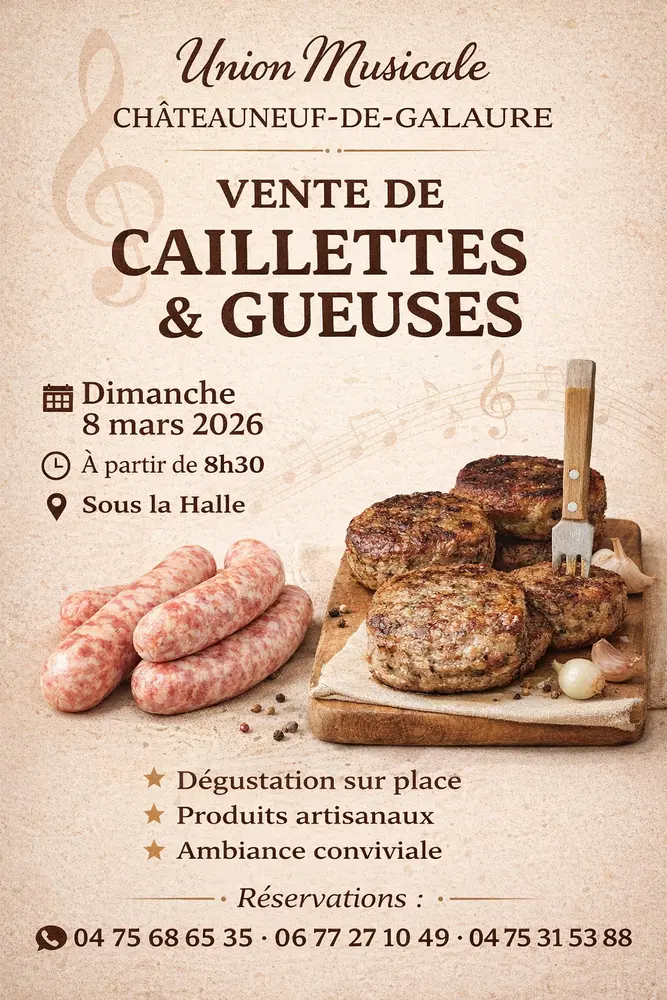 affiche expliquant la matinée