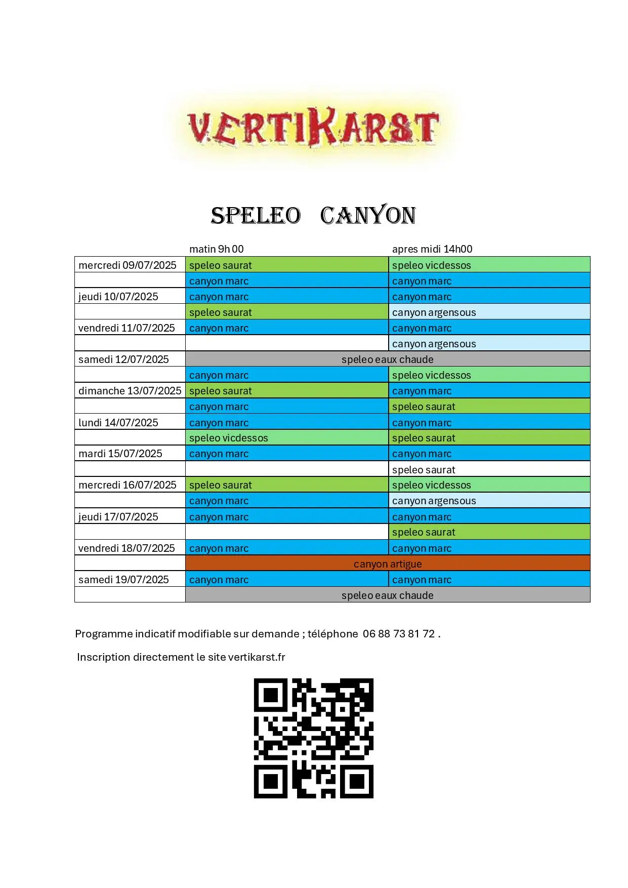 Du 09 au 19.07.2025