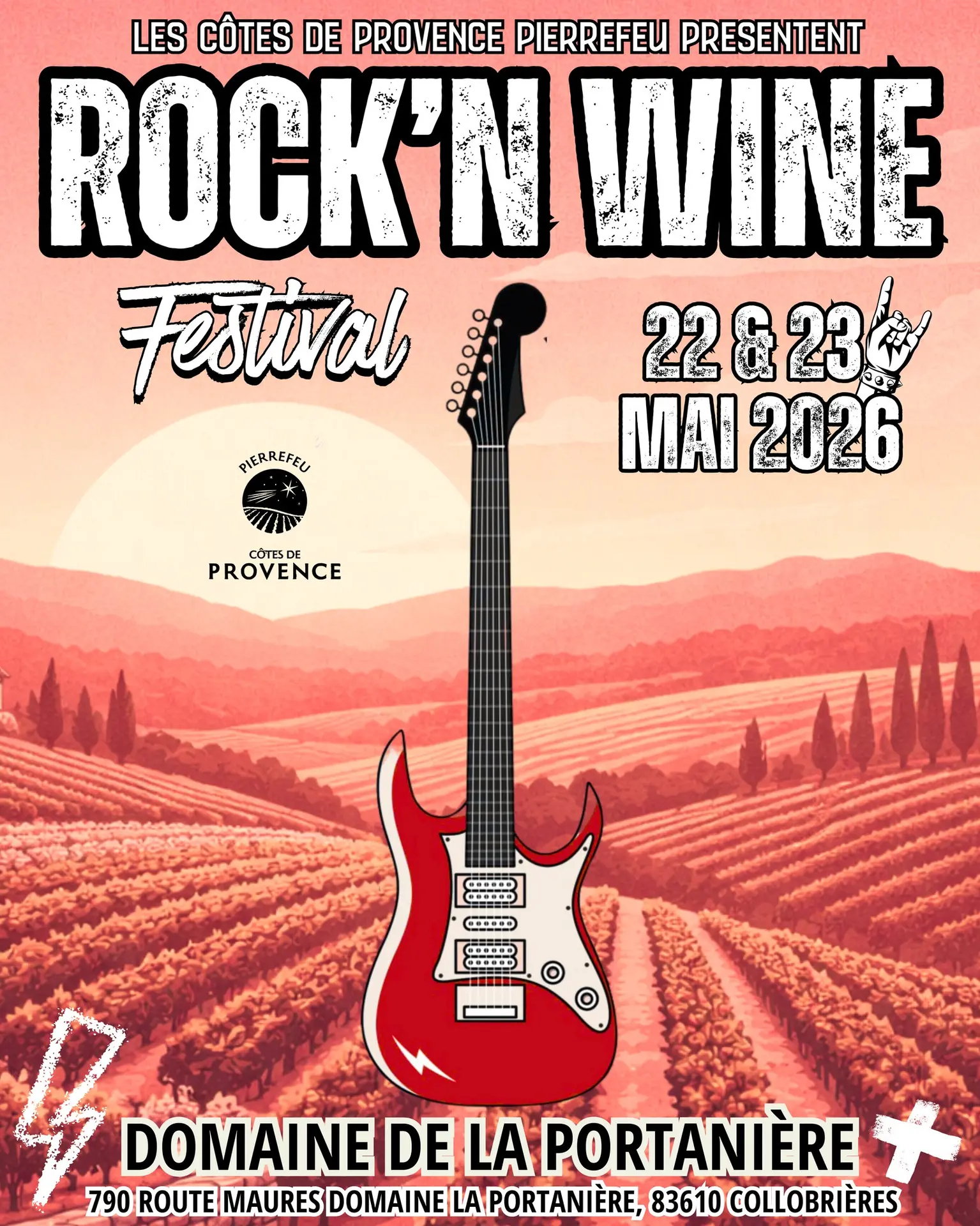 Festival Rock'n Wine avec les Vignerons des Côtes de Provence Pierrefeu au Domaine de la Portanière à Collobrières