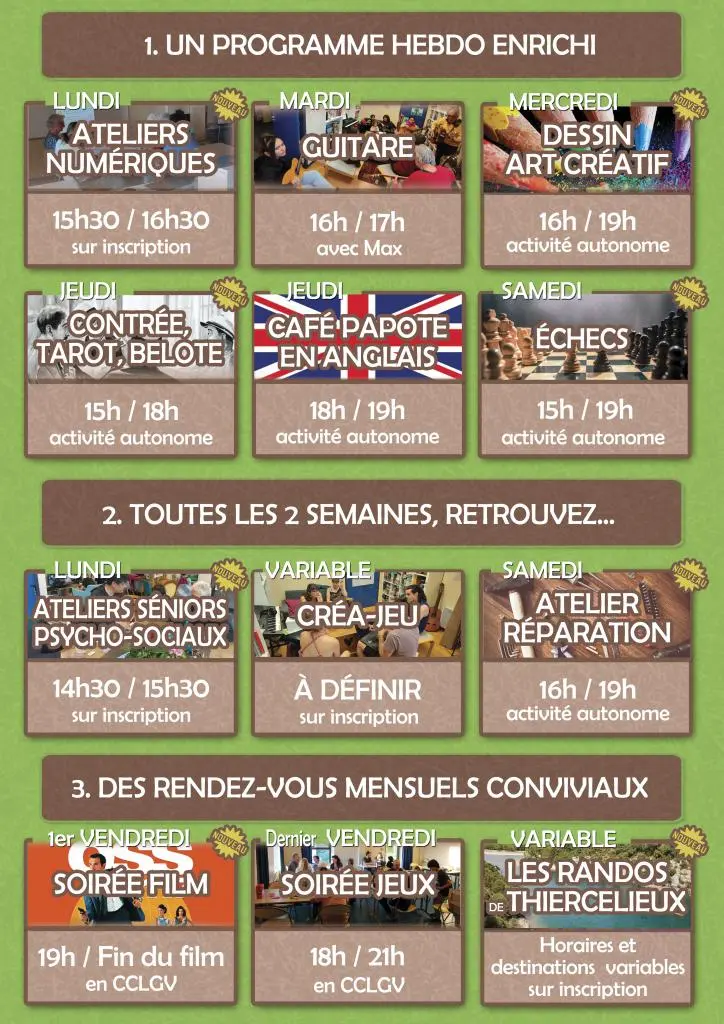 Programmation mensuelle