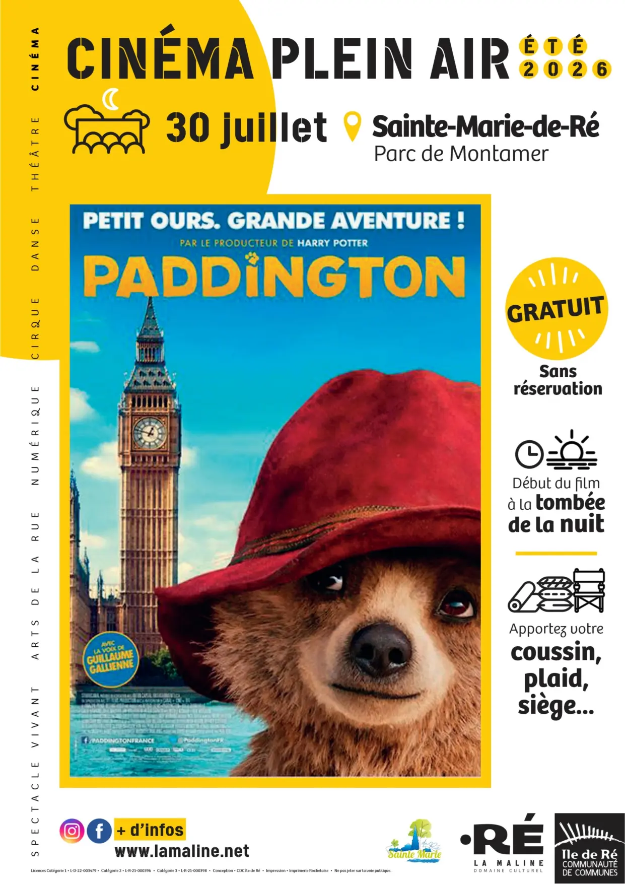 Cartel del cine al aire libre: «Paddington»