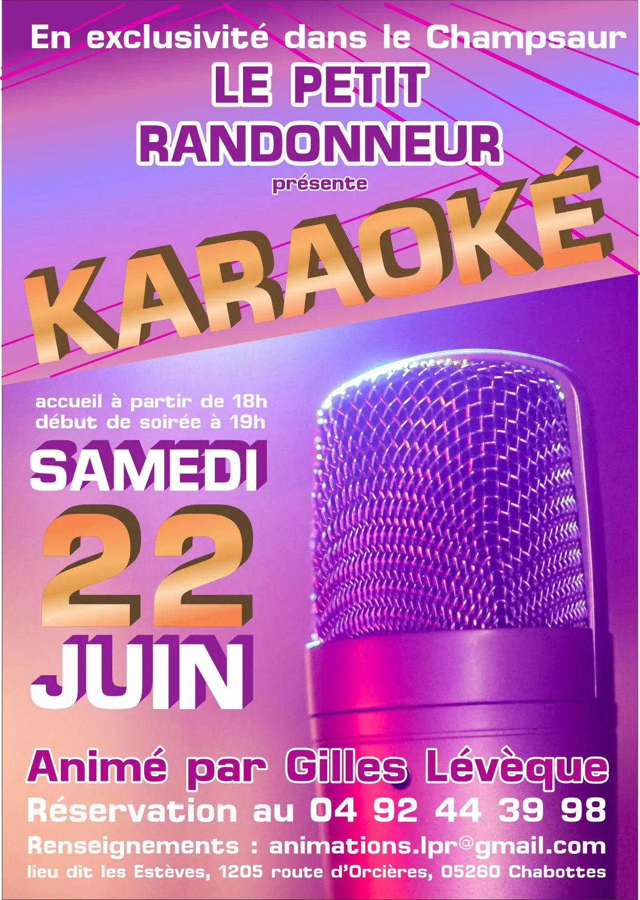 Soirée Karaoké au Petit Randonneur