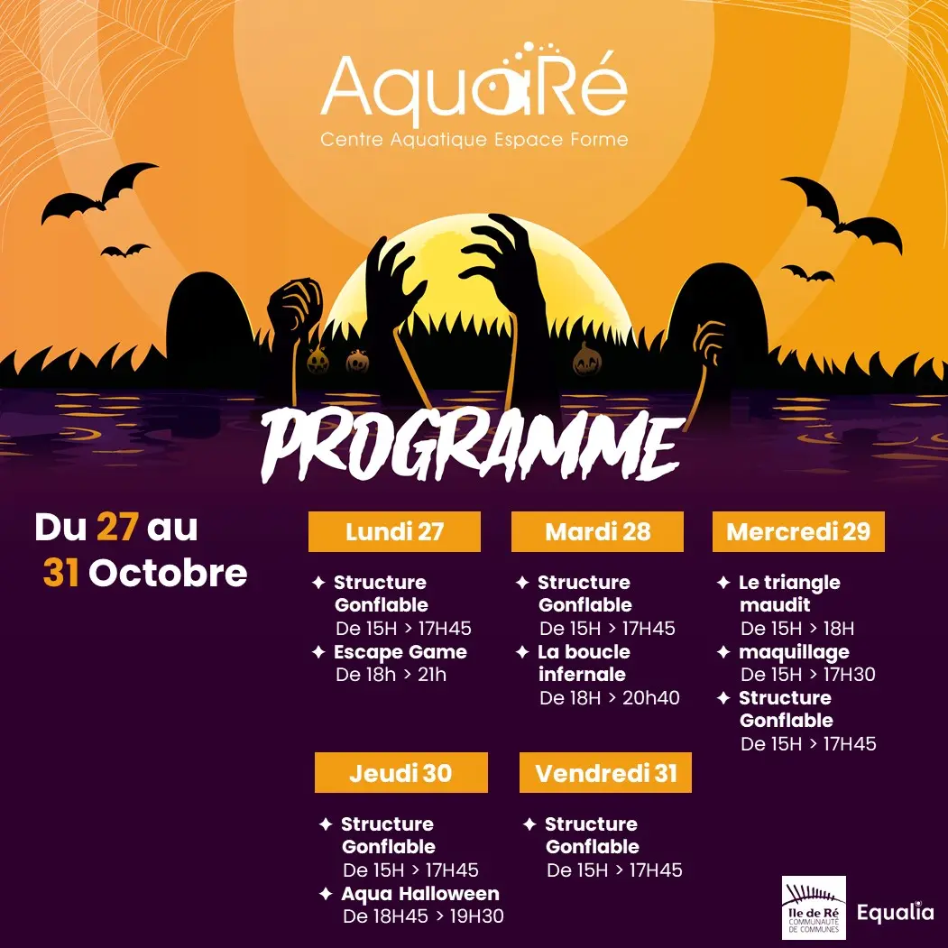 Affiche Aquaré en mode Halloween