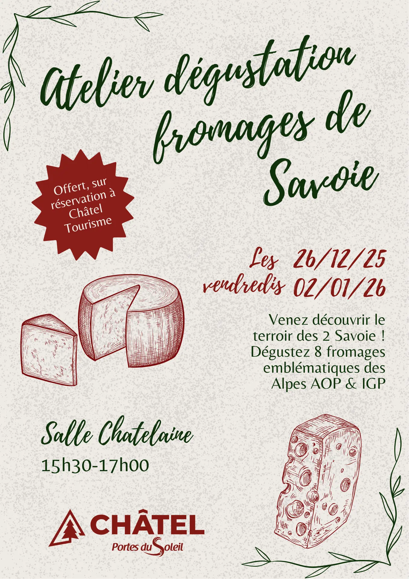 Atelier dégustation des fromages de Savoie_Châtel