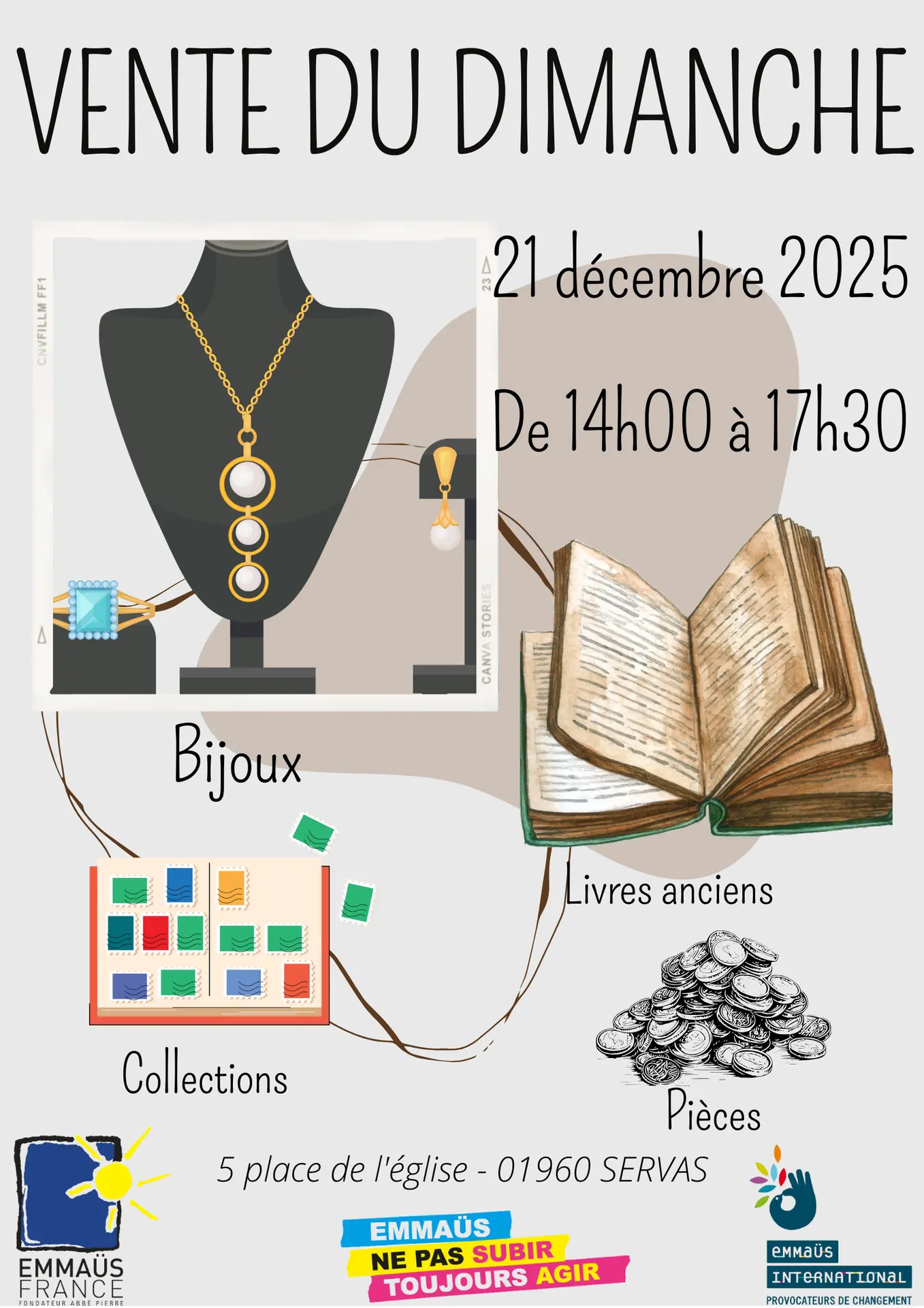 Affiche_Vente du dimanche_Servas