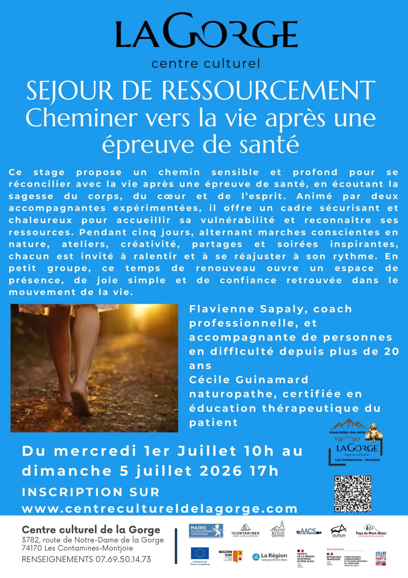 Séjour Cheminer vers la vie après une épreuve de santé au Centre Culturel de la Gorge_Les Contamines-Montjoie