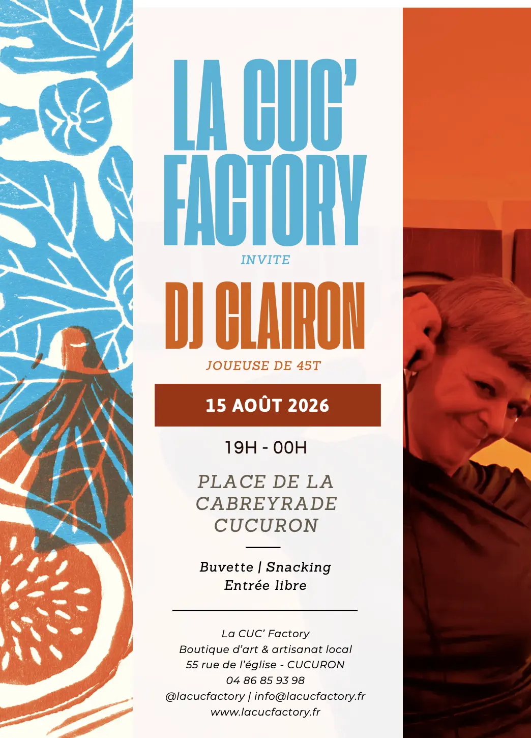 Fête de l'été :  Dj CLAIRON joueuse de 45T à Cucuron_Cucuron